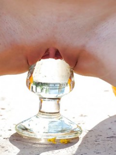 Mealynn Takes On A Huge Glass Toy