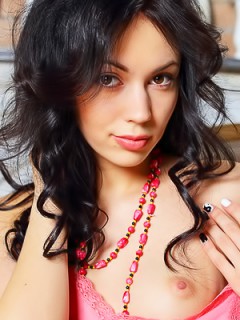 Joanna Shows Perky Natural Tits And Pussy