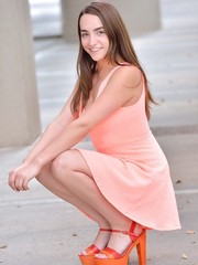 Jeri Big Orange Heels Pic 3